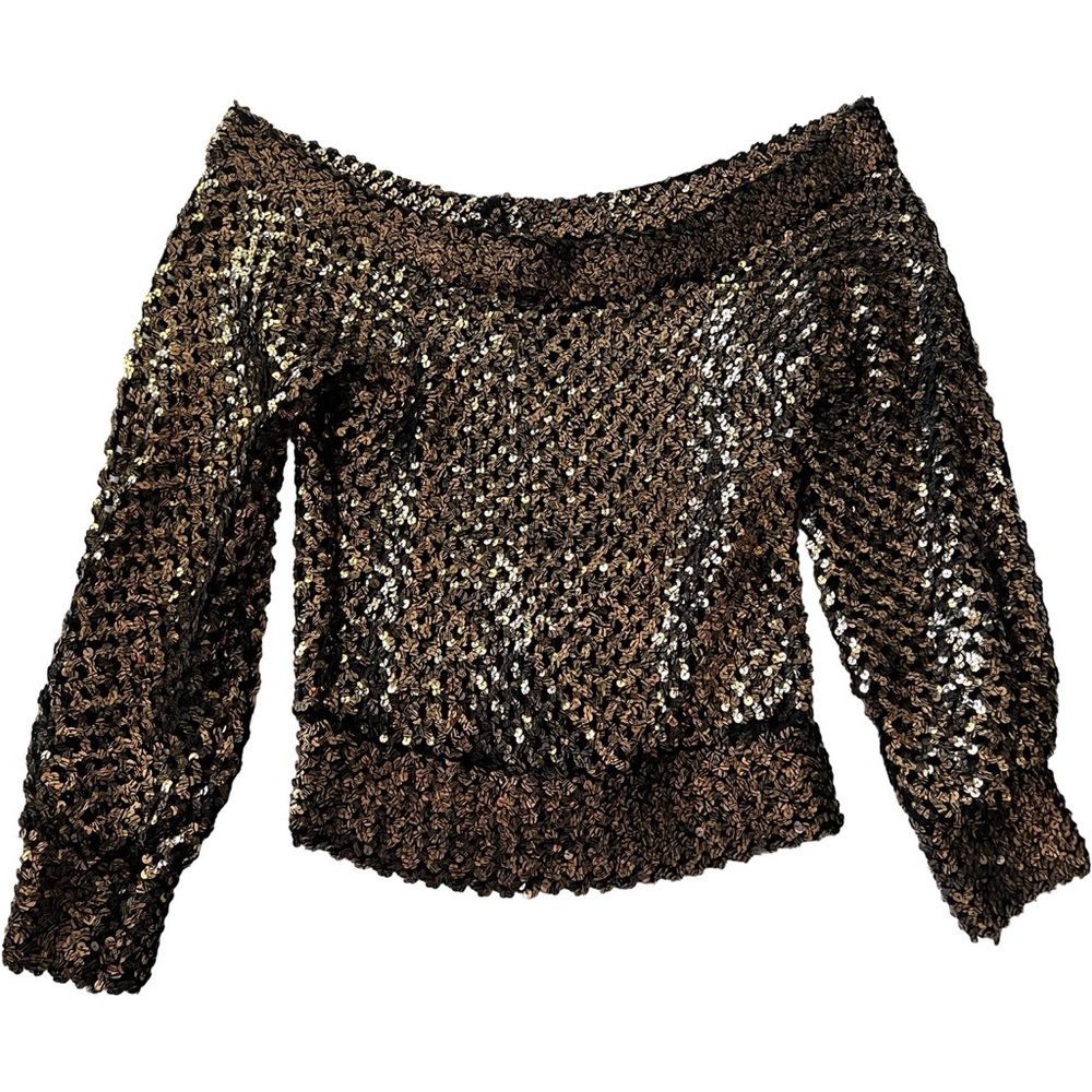 Vtg 70’s disco blouse